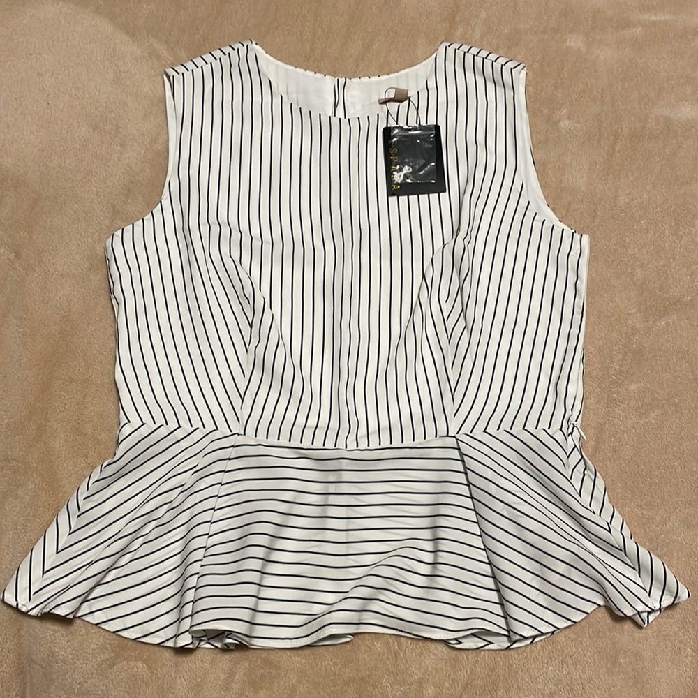 ESPADA - Peplum Sleeveless Blouse
